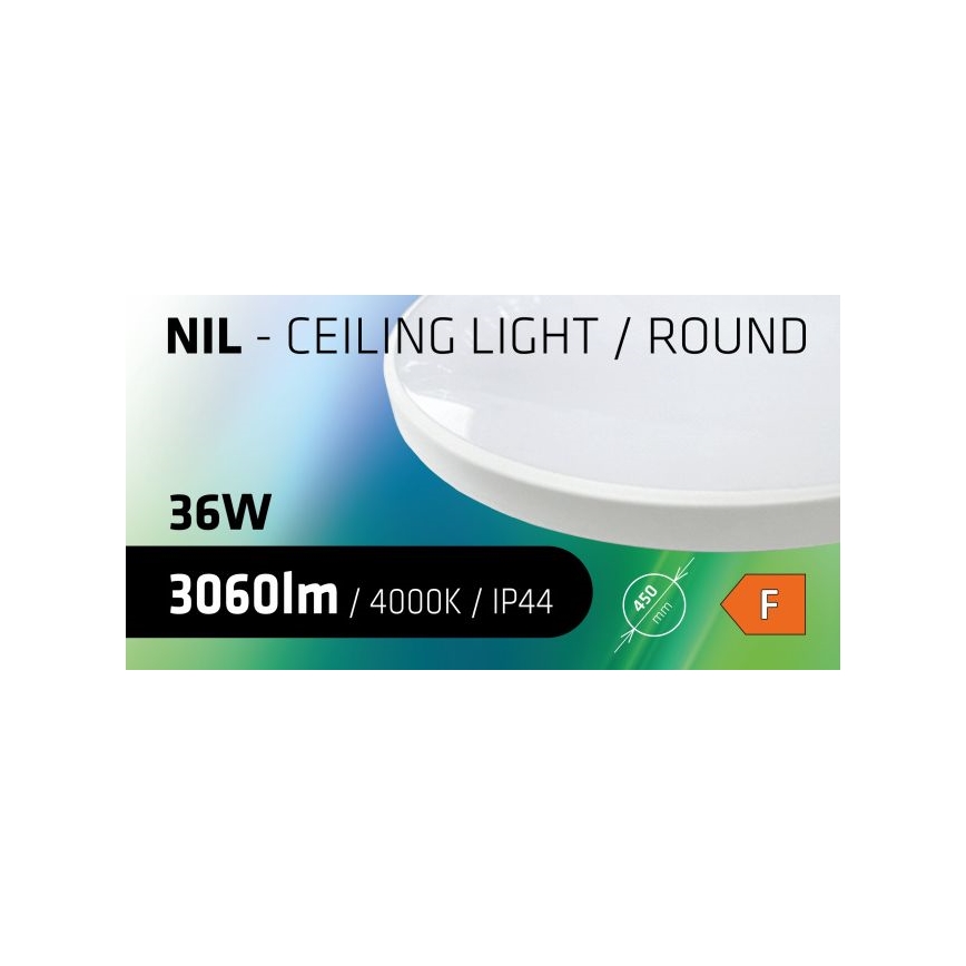 LED Plafon łazienkowy CIRCLE LED/36W/230V 4000K śr. 45 cm IP44 biały