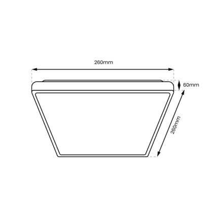 LED Plafon łazienkowy DABAR LED/11W/230V 4000K 26x26 cm IP44