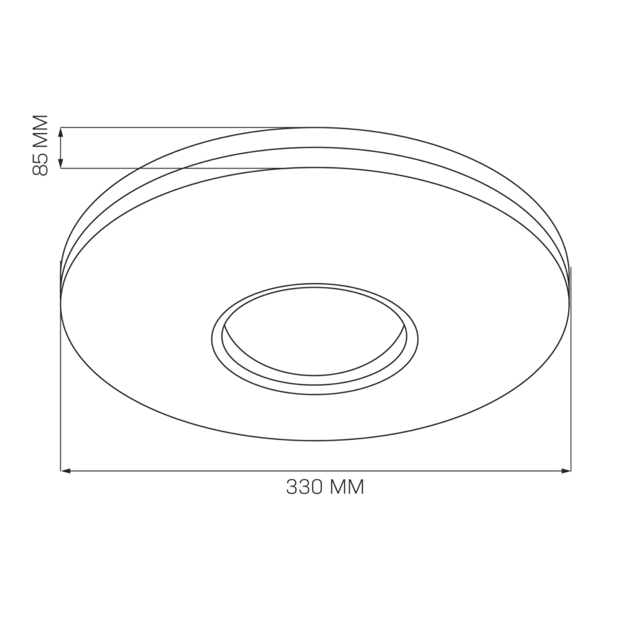 LED Plafon łazienkowy DETROIT LED/18W/230V śr. 33 cm IP44