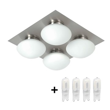 LED Plafon łazienkowy DUNAJ 4 4xG9/3W/230V + 4xG9/40W/230V ZA DARMO LED Plafon łazienkowy DUNAJ 4 4xG9/3W/230V + 4xG9/40W/230V ZA DARMO