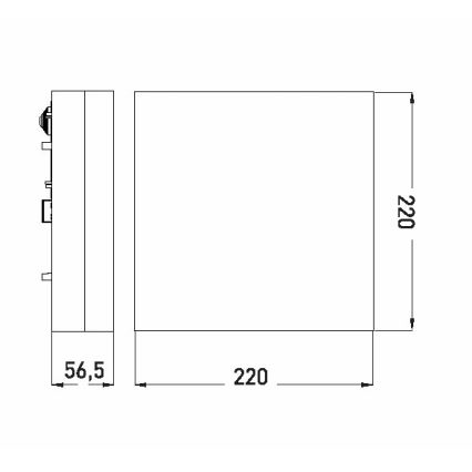 LED Plafon łazienkowy LED/12W/230V 3000/4000/6000K 22x22 cm IP44