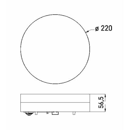 LED Plafon łazienkowy LED/12W/230V 3000/4000/6000K śr. 22 cm IP44