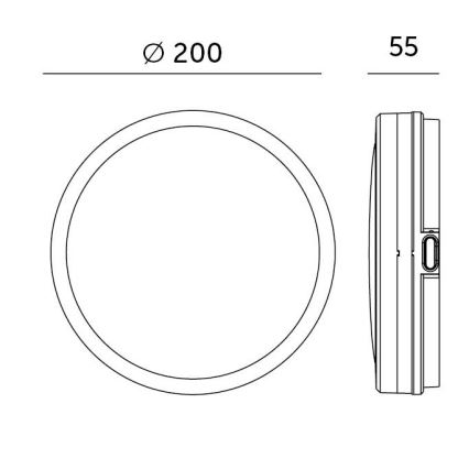 LED Plafon łazienkowy LED/12W/230V 3000/4000/6500K IP65 śr. 20 cm biały