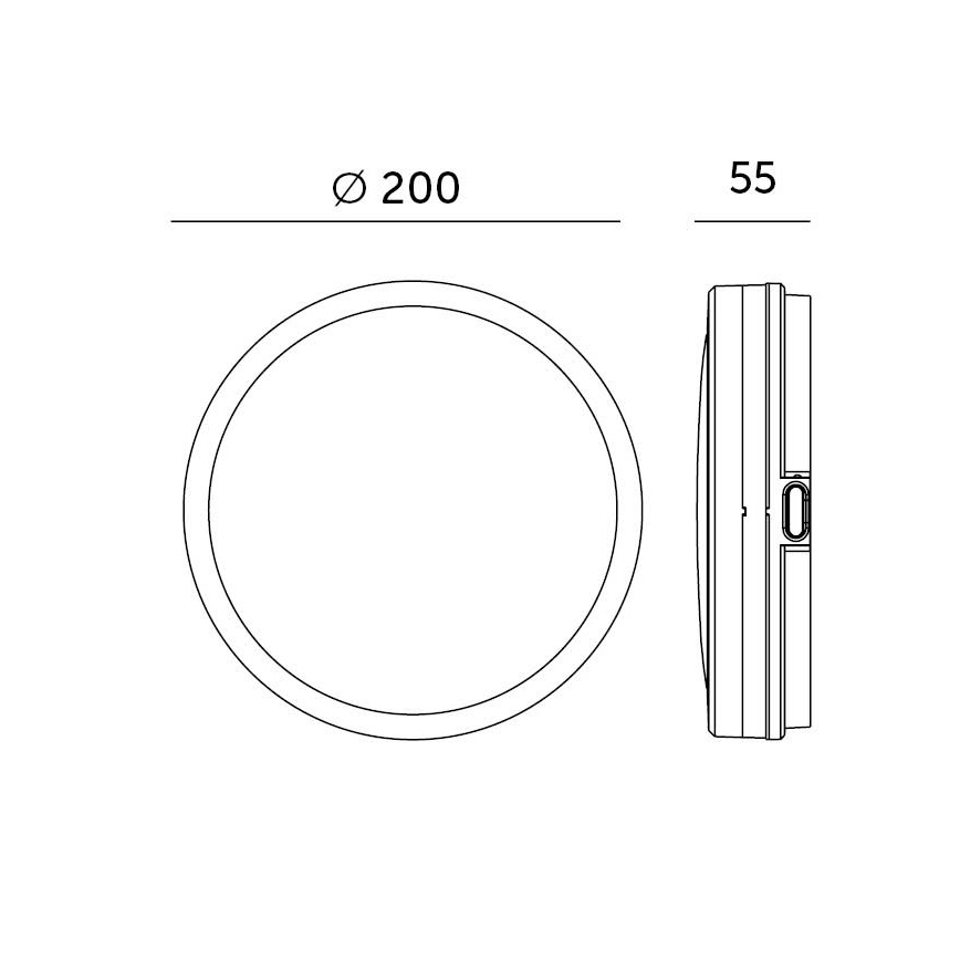 LED Plafon łazienkowy LED/12W/230V 3000/4000/6500K IP65 śr. 20 cm biały