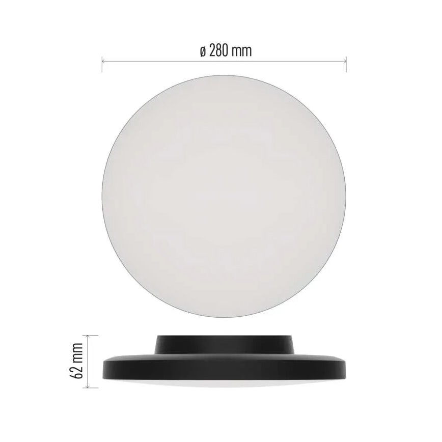 LED Plafon łazienkowy LED/15W/230V 3000/4000/5700K IP55 czarny