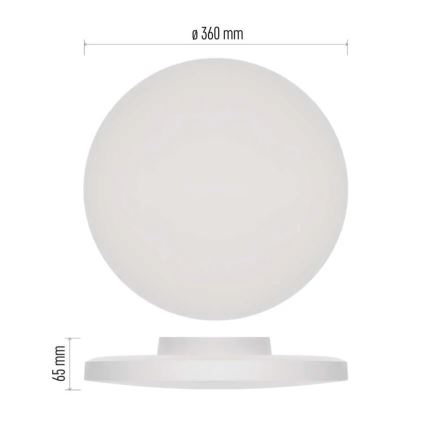 LED Plafon łazienkowy LED/18W/230V 3000/4000/5700K IP55 biały