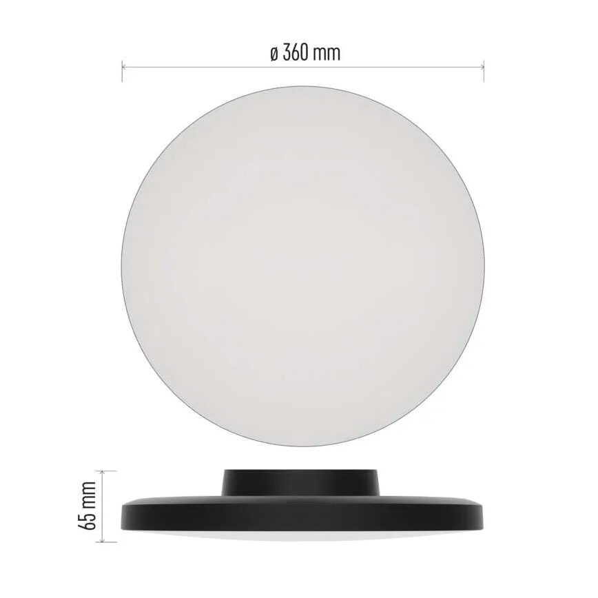LED Plafon łazienkowy LED/18W/230V 3000/4000/5700K IP55 czarny