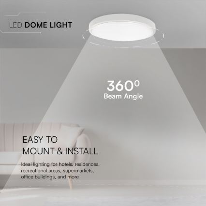 LED Plafon łazienkowy SAMSUNG CHIP LED/18W/230V IP44 3000K śr. 25 cm biały