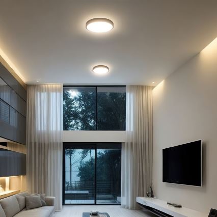 LED Plafon łazienkowy SAMSUNG CHIP LED/18W/230V IP44 3000K śr. 25 cm czarny