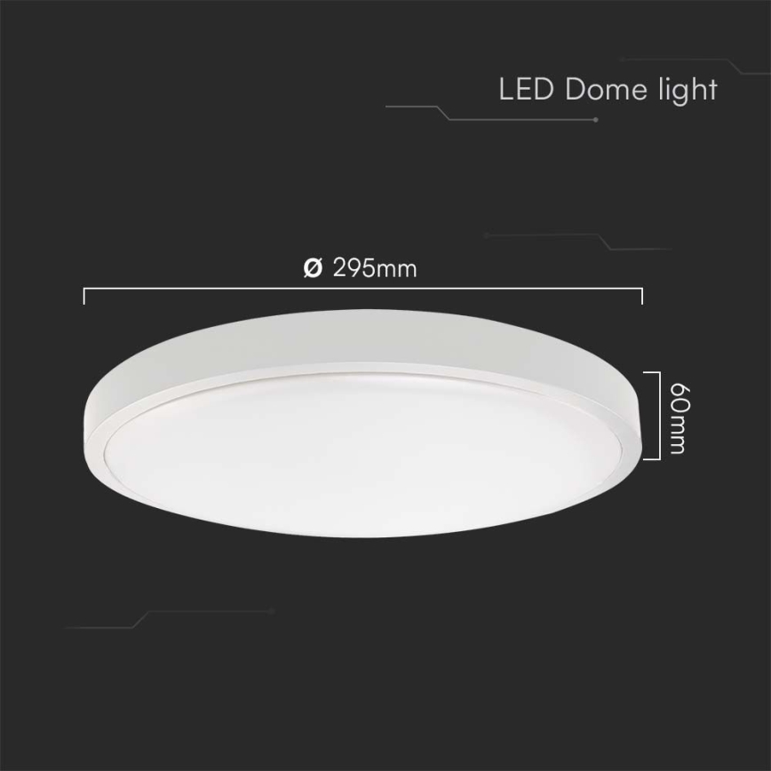 LED Plafon łazienkowy SAMSUNG CHIP LED/24W/230V IP44 4000K śr. 29 cm biały