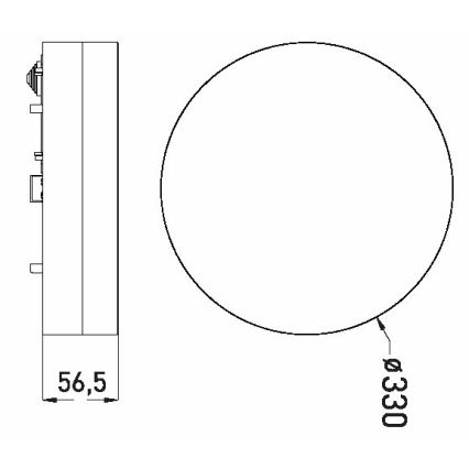 LED Plafon łazienkowy LED/30W/230V 3000/4000/6000K śr. 33 cm IP44