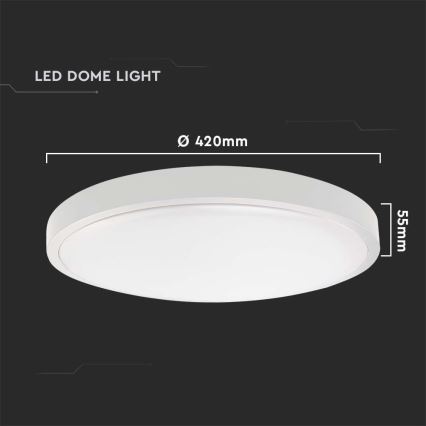 LED Plafon łazienkowy LED/30W/230V 6500K IP44 śr. 42 cm biały