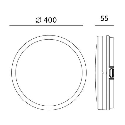 LED Plafon łazienkowy LED/36W/230V 3000/4000/6500K IP65 śr. 40 cm biały