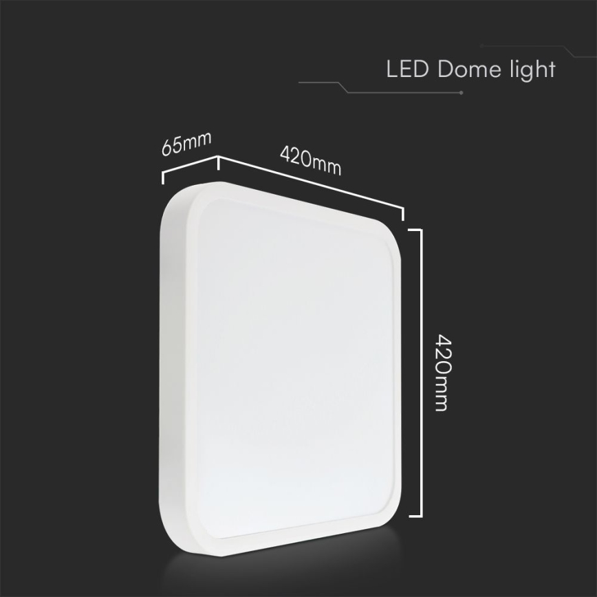 LED Plafon łazienkowy SAMSUNG CHIP LED/48W/230V IP44 6500K 42x42 cm biały