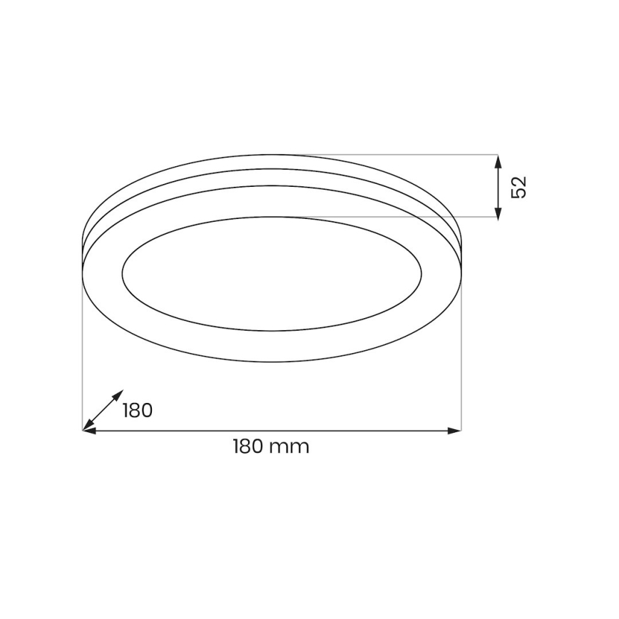 LED plafon łazienkowy MARLON LED/12W/230V śr. 18 cm IP54 biały