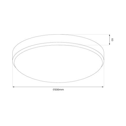 LED Plafon łazienkowy MAYA LED/15W/230V śr. 33 cm IP44 złoty