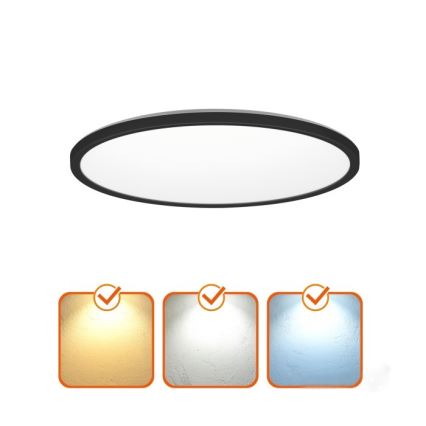LED Plafon łazienkowy NIVERA LED/12W/230V IP54 3000/4000/6000K śr. 22,5 cm czarny