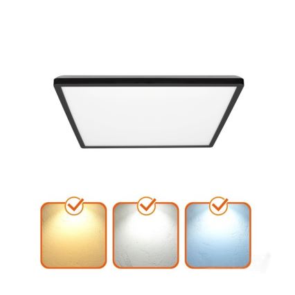 LED Plafon łazienkowy NIVERA LED/24W/230V IP54 3000/4000/6000K 30x30 cm czarny