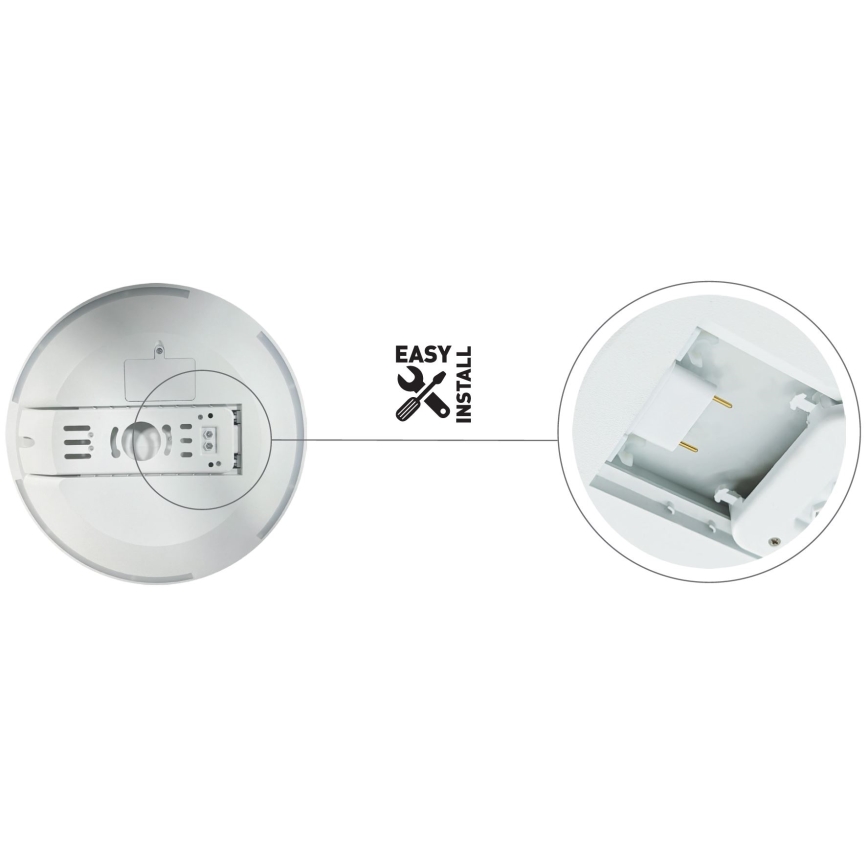 LED Ściemnialny plafon łazienkowy SLIDE LED/6/12/18/24W/230V 2900/4000/6200K IP44 biały