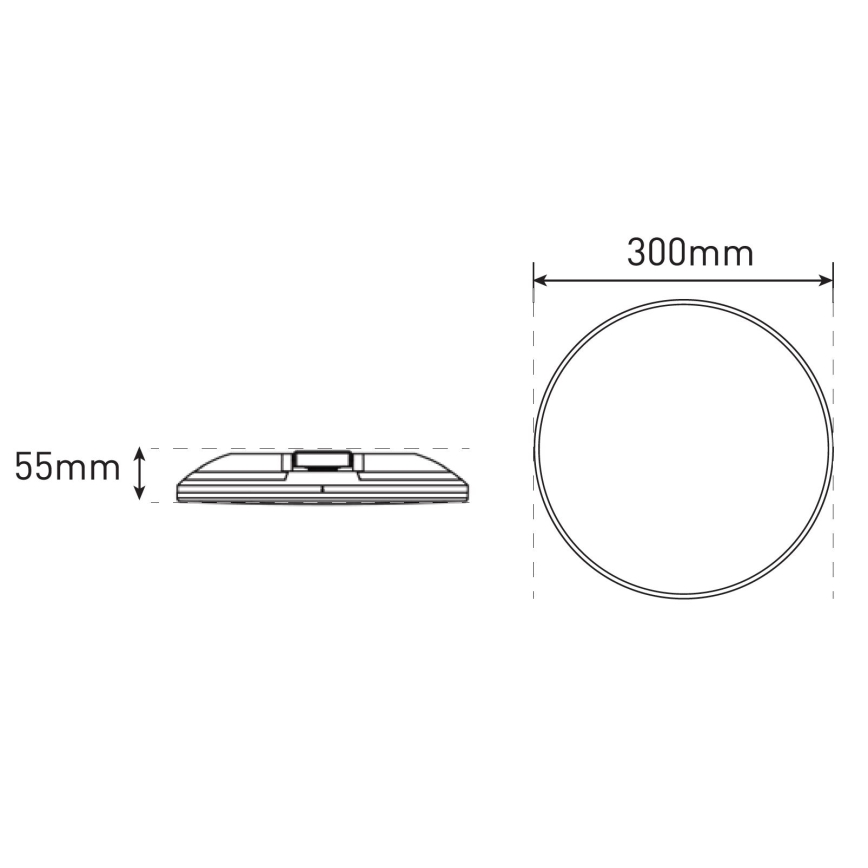 LED Ściemnialny plafon łazienkowy SLIDE LED/6/12/18/24W/230V 2900/4000/6200K IP44 biały