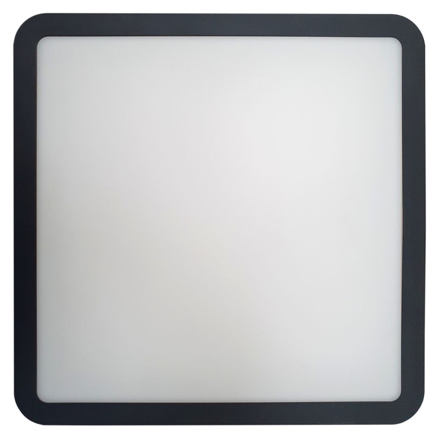 LED Plafon łazienkowy z czujnikiem ELLÉ LED/24W/230V 3000/4000/6500K 26x26 cm IP54 antracyt