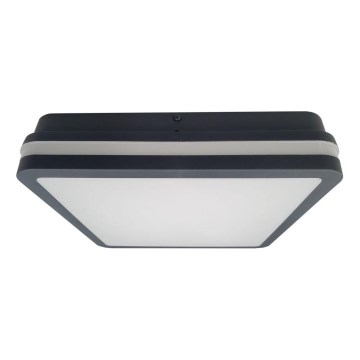 LED Plafon łazienkowy z czujnikiem ELLÉ LED/24W/230V 3000/4000/6500K 26x26 cm IP54 antracyt