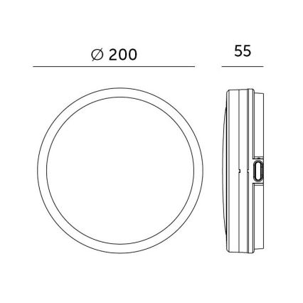 LED Plafon łazienkowy z czujnikiem LED/12W/230V 3000/4000/6500K IP65 śr. 20 cm biały + pilot zdalnego sterowania