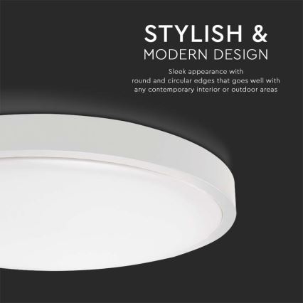 LED Plafon łazienkowy z czujnikiem LED/18W/230V 4000K IP44 śr. 22,5 cm biały