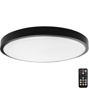 LED Plafon łazienkowy z czujnikiem LED/18W/230V 4000K IP44 czarny + pilot zdalnego sterowania