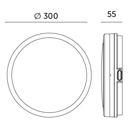 LED Plafon łazienkowy z czujnikiem LED/18W/230V 3000/4000/6500K IP65 śr. 30 cm biały + pilot zdalnego sterowania