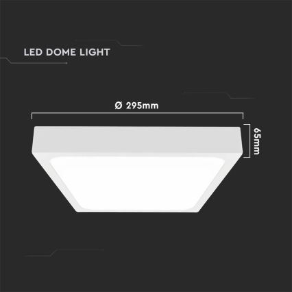 LED Plafon łazienkowy z czujnikiem LED/24W/230V 4000K IP44 29,5x29,5 cm biały