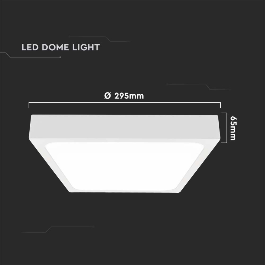 LED Plafon łazienkowy z czujnikiem LED/24W/230V 4000K IP44 29,5x29,5 cm biały