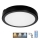 LED Plafon łazienkowy z czujnikiem NAIROS LED/24W/230V IP65 3000/4000/6500K śr. 30 cm czarny + zdalne sterowanie