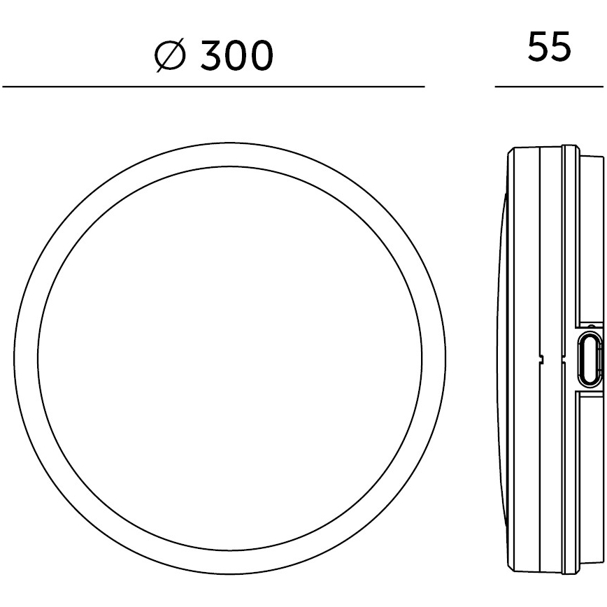 LED Plafon łazienkowy z czujnikiem NAIROS LED/24W/230V IP65 3000/4000/6500K śr. 30 cm biały + zdalne sterowanie