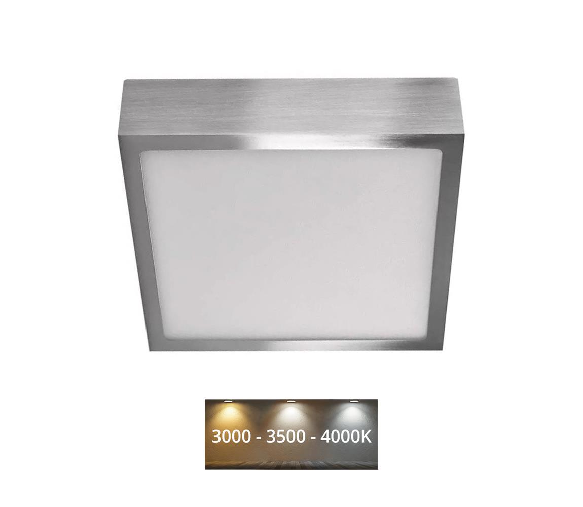 LED Plafon LED/12,5W/230V 3000/3500/4000K 17x17 cm chrom