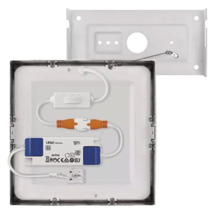 LED Plafon NEXXO LED/12,5W/230V 3000/3500/4000K 17x17 cm chrom błyszczący
