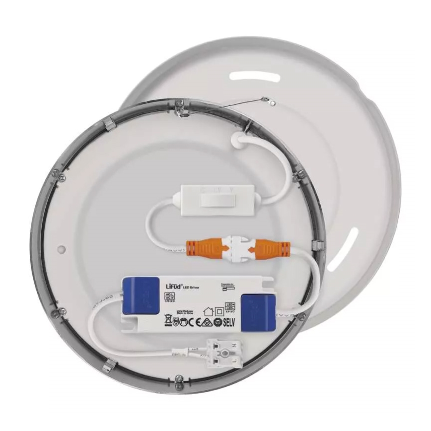 LED Plafon NEXXO LED/12,5W/230V 3000/3500/4000K śr. 17 cm matowy chrom