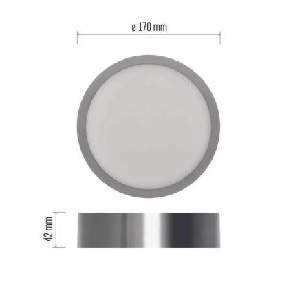 LED Plafon NEXXO LED/12,5W/230V 3000/3500/4000K śr. 17 cm matowy chrom