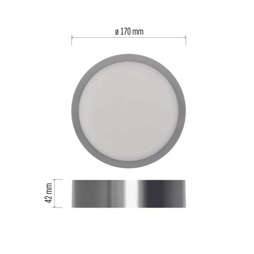 LED Plafon NEXXO LED/12,5W/230V 3000/3500/4000K śr. 17 cm matowy chrom