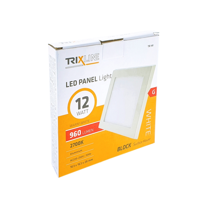 LED Plafon LED/12W/230V 2700K 16,3x16,3 cm biały