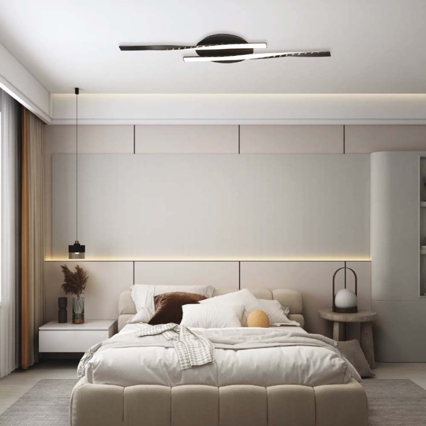 LED Plafon LED/12W/230V 3000K czarny
