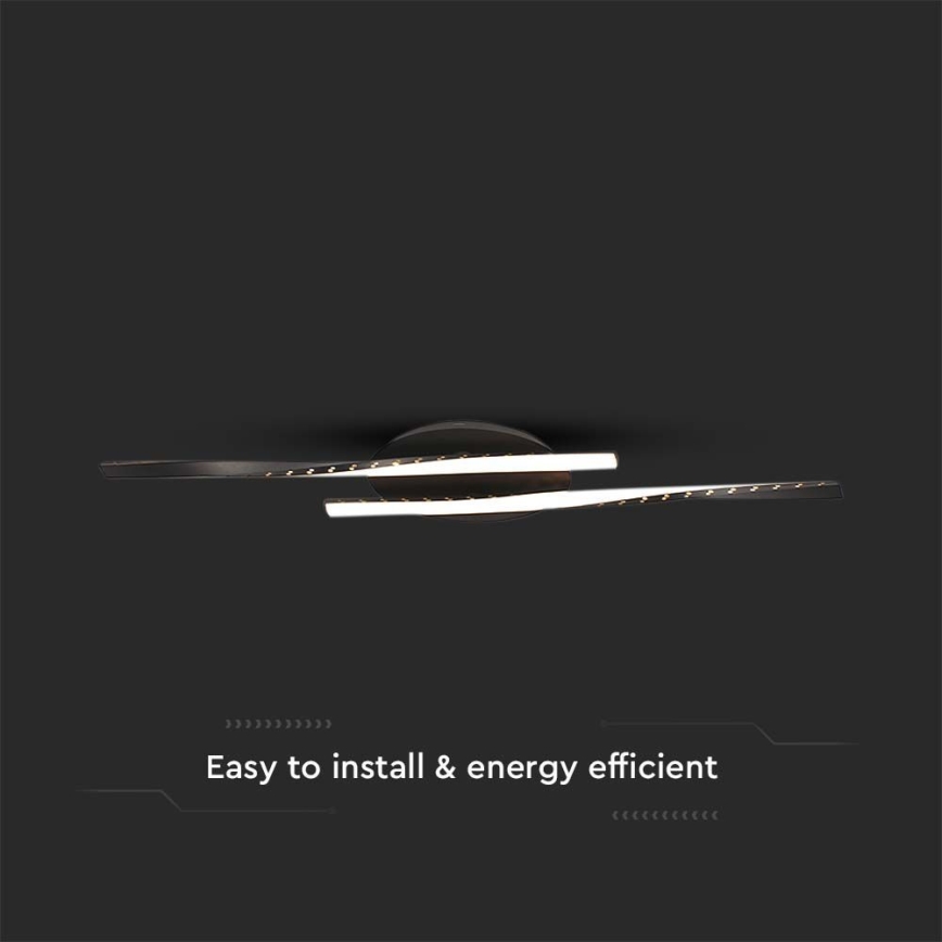 LED Plafon LED/12W/230V 3000K czarny