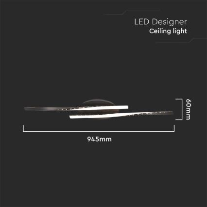 LED Plafon LED/12W/230V 3000K czarny