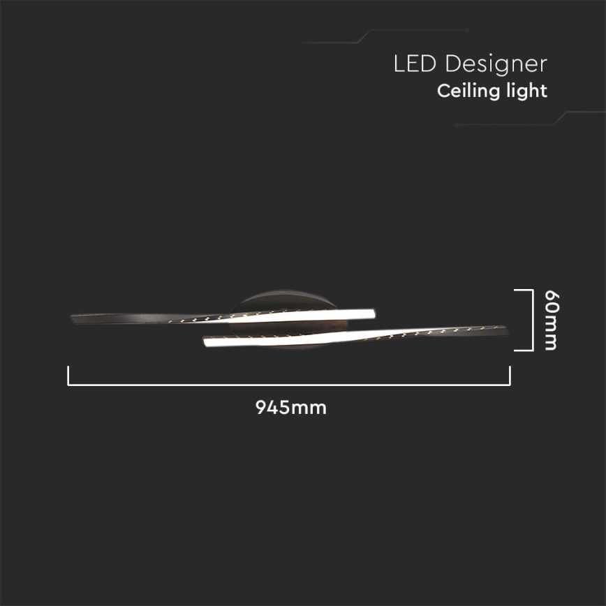 LED Plafon LED/12W/230V 3000K czarny