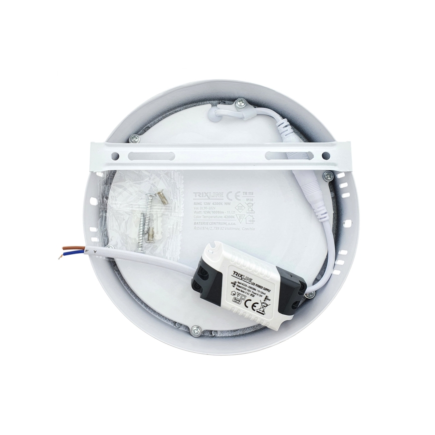 LED Plafon LED/12W/230V 4200K śr. 16 cm biały