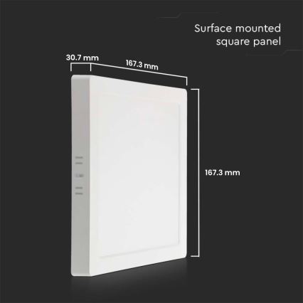 LED Plafon LED/12W/230V 6500K 16,7x16,7 cm biały