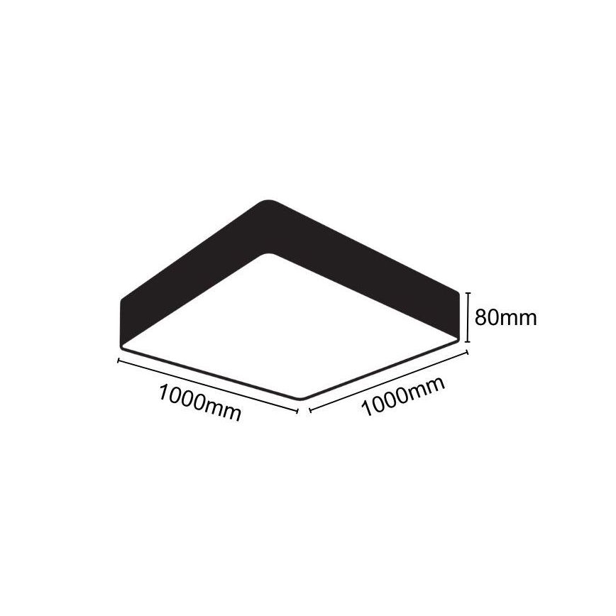 LED Plafon LED/170W/230V 4000K 100x100 cm