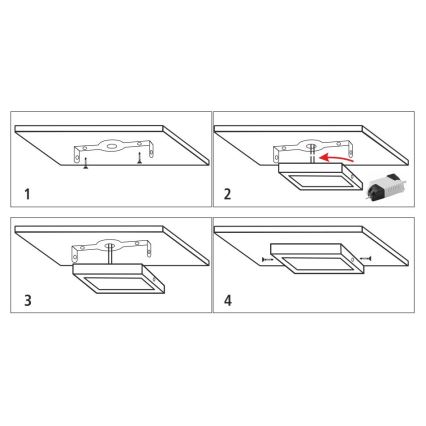 LED Plafon LED/18W/230V 2700K 21x21 cm biały