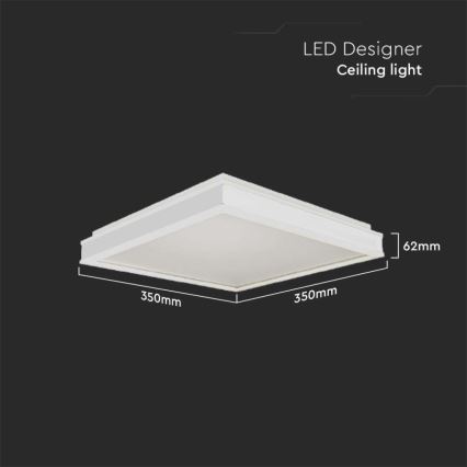 LED Plafon LED/18W/230V 4000K 35x35 cm biały
