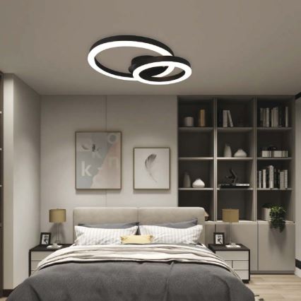 LED Plafon LED/20W/230V 3000K czarny